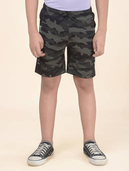 Cantabil - Casual Green Camouflage Shorts for Kids
