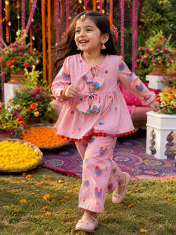 Somersault - Girls Pink Print Co-Ord Set