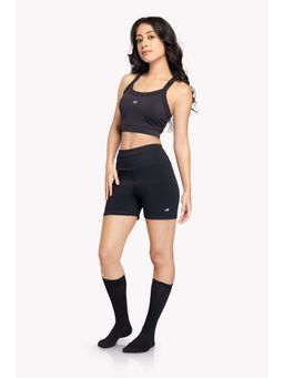 EVOLUCION - Women Black Chisel Active Shorts Set