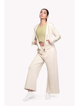EVOLUCION - Women Cream Relaxed Jacket & Trackpant