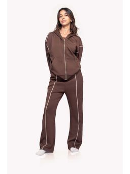 EVOLUCION - Women Brown Relaxed Jacket & Trackpant