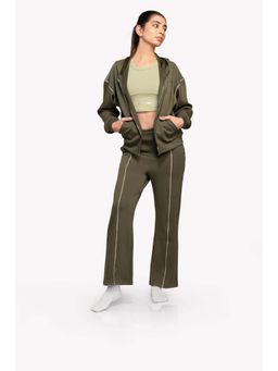 EVOLUCION - Women Green Relaxed Jacket & Trackpant