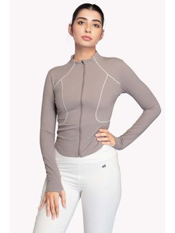 EVOLUCION - Women Grey Sculpted Jacket