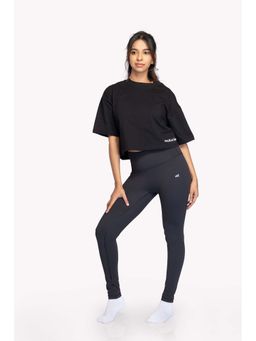 EVOLUCION - Women Black High Stretch Leggings