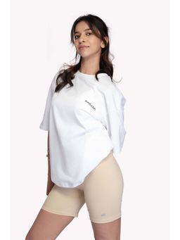 EVOLUCION - Women White Easefit Oversize T-Shirt