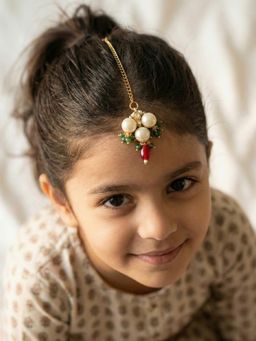 Choko - Multi-Color Kundan Fashion Maangtikaa (3-12 Years)