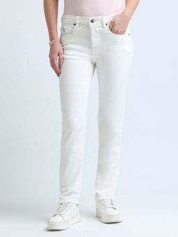 U.S. POLO ASSN. - Women Slim Fit White Jeans