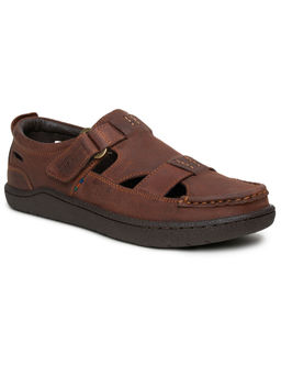 BUCKAROO - Tan Lexi Full Grain Natural Leather Casual Sandals for Men