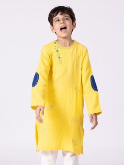Somersault - Happy Animal Yellow Kurta