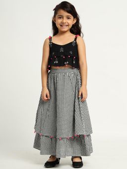 Somersault - Black Gingham Skirt with Tulip Top (Set of 2)