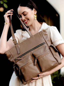 HIE - Lisa Tote Bag - Brown
