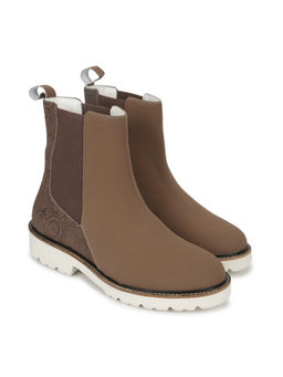 Yoho - Women Printed Stylish Comfortable Lightweight Chelsea Boots Brown