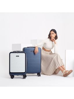 Assembly - Hardbody Set of 2 Luggage|Medium Check-in 24 Inch & Cabin Luggage 20 Inch|BlueWhite