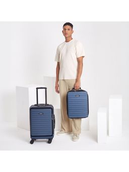 Assembly - Cabin Trolley Bag (20 inch) with Hard Shell Laptop Backpack-Blue