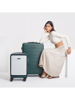 Assembly - Hardsided Luggage Set of 2 - Cabin Trolley Bag (20 inch), Large Checkin (28 inch) - GreenWhite