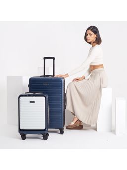 Assembly - Hardsided Luggage Set of 2 - Cabin Trolley Bag (20 inch), Large Checkin (28 inch) - BlueWhite