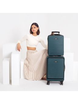 Assembly - Cabin Luggage (20 inch) with Hard Shell Laptop Backpack- Green