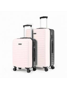 Assembly - Large Check-in Luggage & Cabin Trolley Set of 2-Two Tone-Ivory Grey