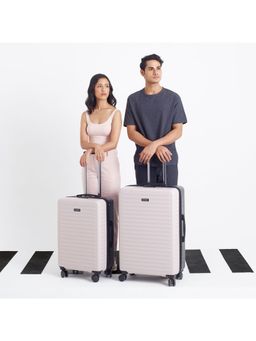 Assembly - Premium Luggage Set of 2 - Checkin Trolley Bags (28, 24 inches) - Two Tone - Ivory Grey