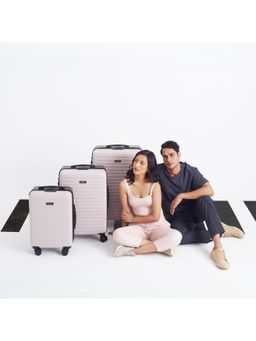 Assembly - Set of 3 Luggage Trolley- 28, 24 & 20 inch - Two Tone - Ivory Grey