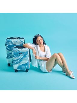 Assembly - Tropical Printed Cabin Trolley & Medium Checkin Luggage Set of 2