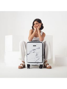 Assembly - Premium Hardsided Polycarbonate Cabin Trolley Bag (20 inch) with Keyless TSA Lock - Marble