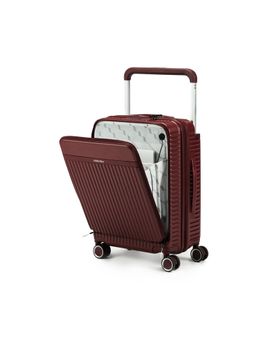 Assembly - Premium Wide-Handle Cabin Trolley Bag (45L) with In-Built TSA Lock & USB Charging Port - Red