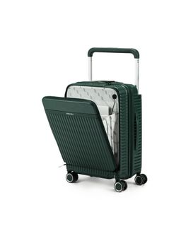 Assembly - Premium Wide-Handle Cabin Trolley Bag (45L) with In-Built TSA Lock & USB Charging Port - Green