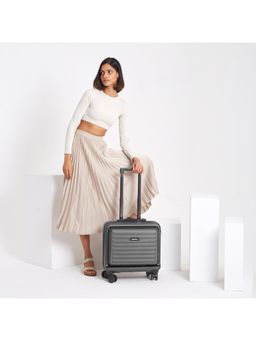 Assembly - Small Overnighter Trolley Bag With Laptop Compartment 14 Inches & Tsa Lock- Grey