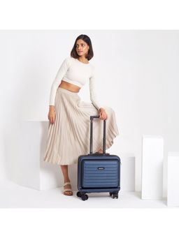 Assembly - Small Overnighter Trolley Bag With Laptop Compartment 14 Inches & Tsa Lock- Navy Blue