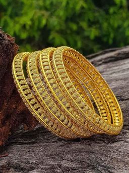 GRIIHAM - Gold Plated Set of 6 Bangles