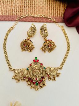 Abdesigns - Sophisticated Gold Plated Temple Jewellery Set