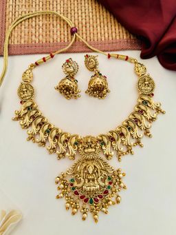 Abdesigns - Sophisticated Gold Plated Temple Jewellery Set