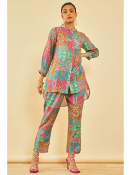 Soch - Women Multi-Color Cotton Printed Co-Ord (Set of 2)