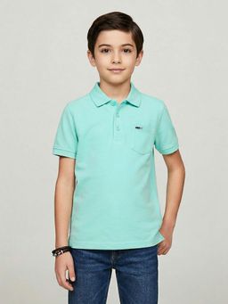 Monte Carlo - Boys Blue Cotton Half Sleeves Polo T-Shirt