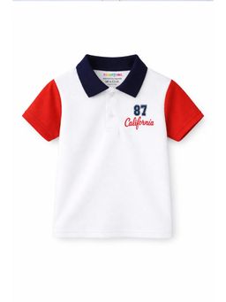 Trampoline - Boys Multi-Colour Cotton Blend Half Sleeves Polo T-Shirt
