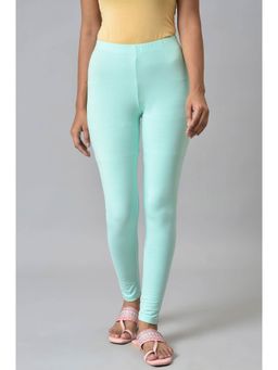 Aurelia - Blue Cotton Lycra Leggings