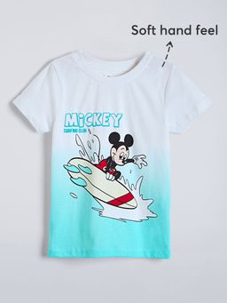 Hopscotch - Blue Mickey Surf Club Cotton T-shirt