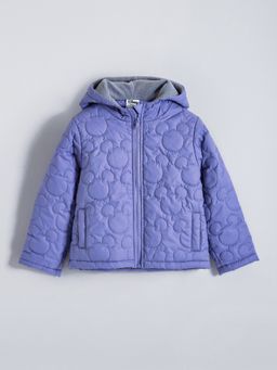 Hopscotch - Lavender Mickey Mouse Hooded Puffer Jacket