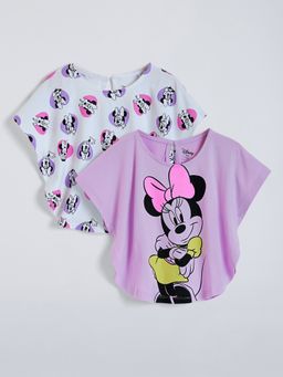 Hopscotch - Multi-Color Minnie Mouse Poncho T-shirt (Pack of 2)