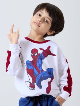 Hopscotch - White Spider-Man Graphic Sweatshirt