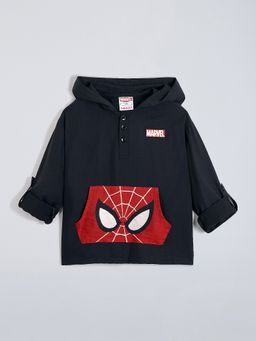 Hopscotch - Black Spider Man Web Hoodie