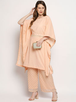 MONK & MEI - Nuuh -Kaftan And Palazzo With Belt-Pink (Set Of 3)