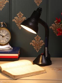 MFD HOME FURNISHING - Stylish 300 Black Table Lamp With Pen Stand Adjustable