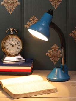 MFD HOME FURNISHING - Stylish 300 Blue Table Lamp With Pen Stand Adjustable