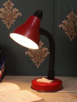 MFD HOME FURNISHING - Stylish Baby Red Table Lamp With Pen Stand Adjustable