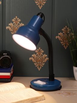 MFD HOME FURNISHING - Stylish Commander Blue Table Lamp With Pen Stand Adjustable