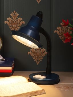 MFD HOME FURNISHING - Stylish Max Blue Table Lamp With Pen Stand Adjustable