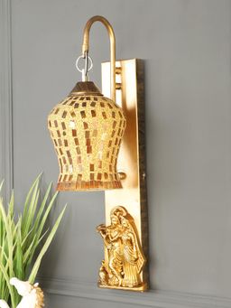 MFD HOME FURNISHING - God Idol Indoor Vintage Wall Sconce Industrial Lamp Fixture G Glass