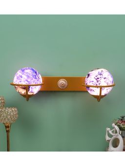 MFD HOME FURNISHING - Half Ball Double Wall Lamp Blue Gold